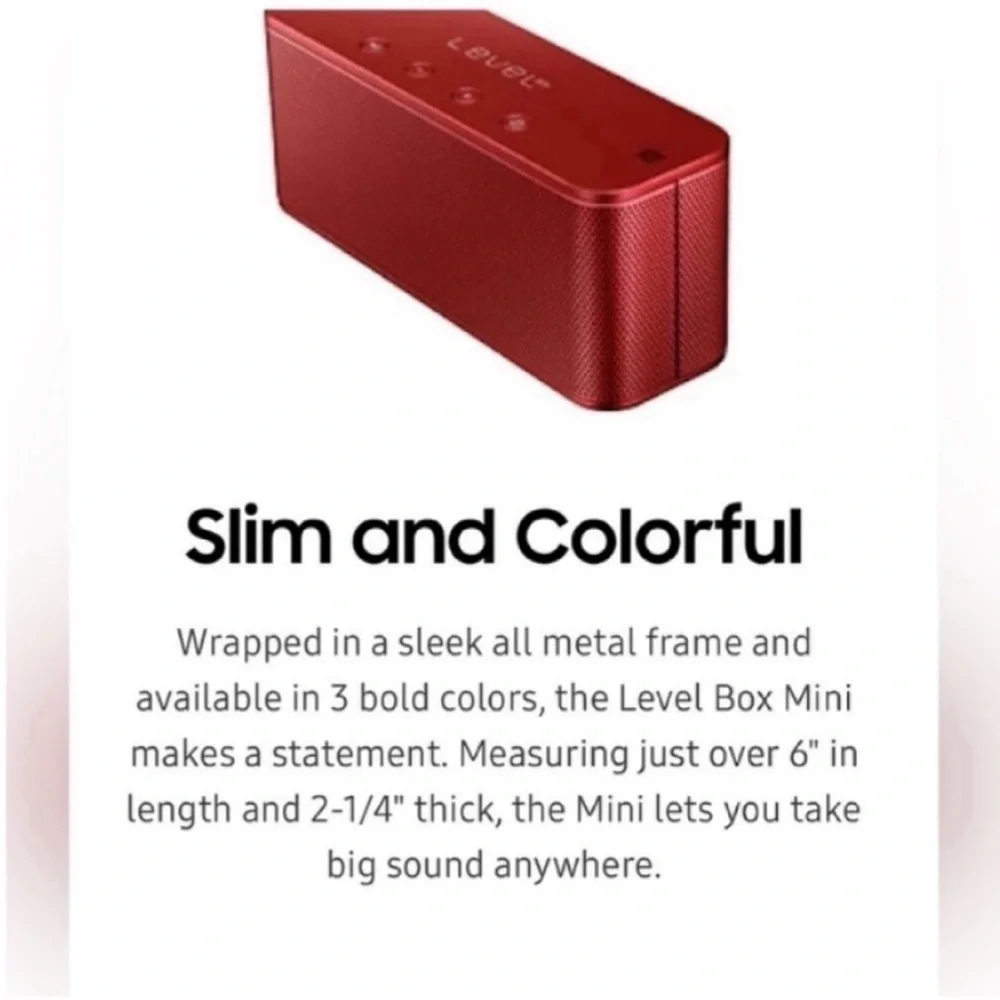 Samsung Level Box Mini Speaker Portable Bluetooth Speaker Red